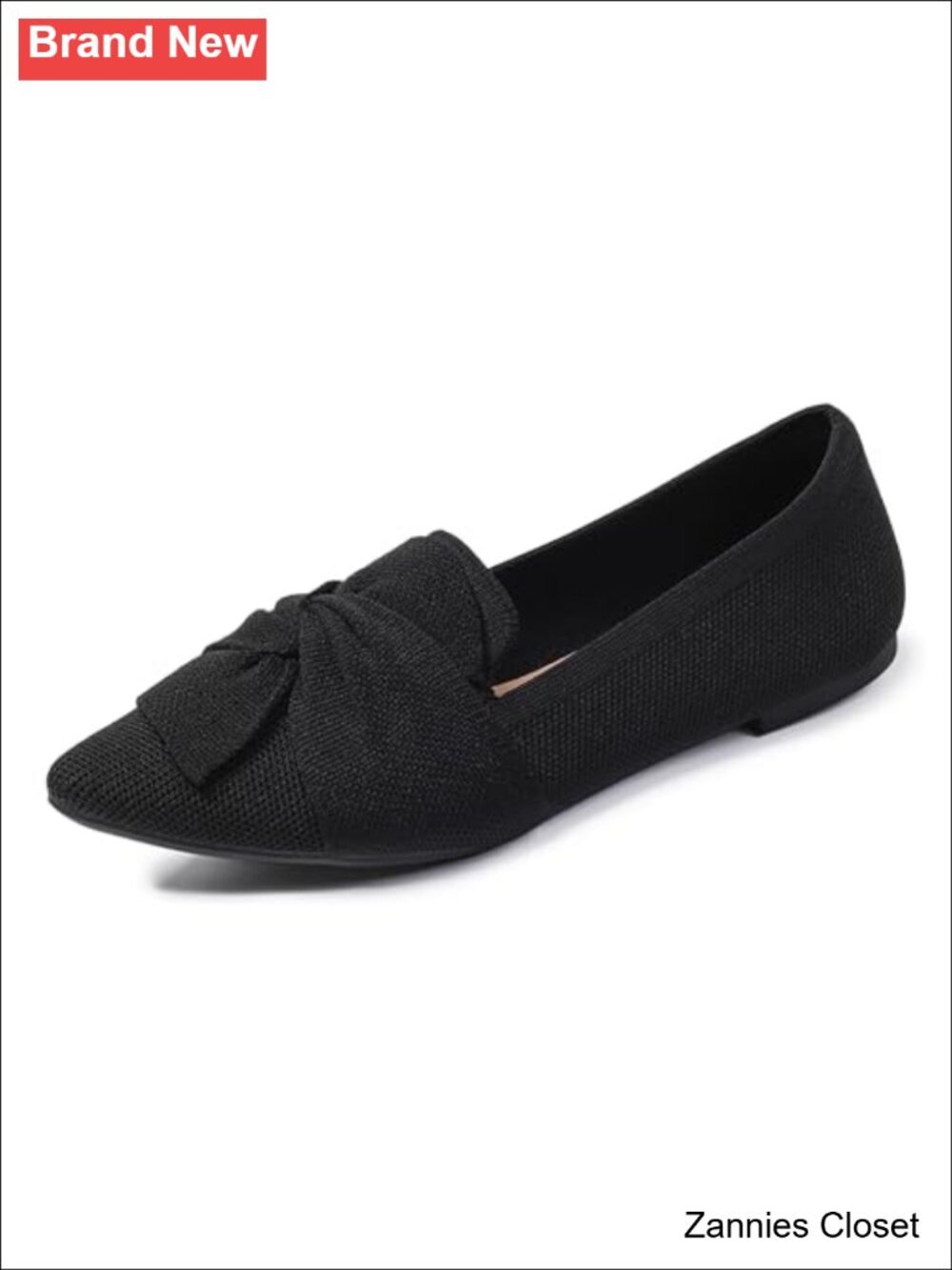 ✨ Pointed Toe Ballet Flats with Bow Comfortable Memory Foam Women's Flats
